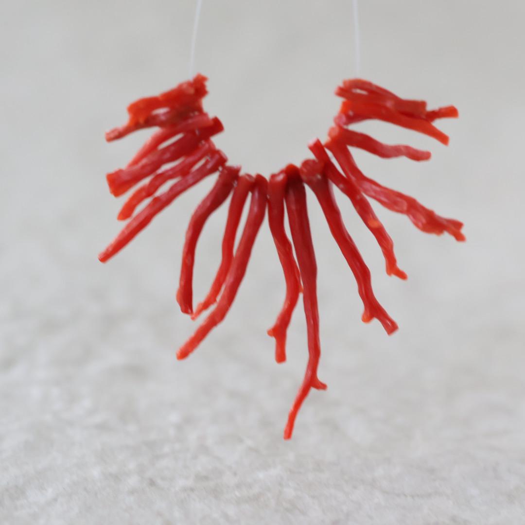 Natural Italian Coral Stick Beads Fancy Tubes Genuine Raw Red Coral Beads Red Gemstone Beads for Jewelry Making Gift for crafter