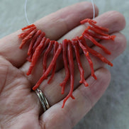 Natural Italian Coral Stick Beads Fancy Tubes Genuine Raw Red Coral Beads Red Gemstone Beads for Jewelry Making Gift for crafter