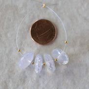 13mm Natural Scapolite Rondelle Beads Faceted 4 Pcs Gemstone Beads Lavender quartz Jewelry Making DIY Necklace November birthstone