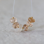 8mm Natural Imperial Topaz Rondelle Beads Smooth 6 Pcs Natural Gemstone Beads for Jewelry Making Earrings Pendants