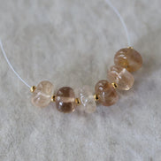 8mm Natural Imperial Topaz Rondelle Beads Smooth 6 Pcs Natural Gemstone Beads for Jewelry Making Earrings Pendants