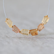 Tiny Natural Imperial Topaz Nugget Beads Slices Chunks 6 Pcs Yellow Gemstone for DIY Jewelry Making Earrings Supplies