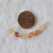 Tiny Natural Imperial Topaz Nugget Beads Slices Chunks 6 Pcs Yellow Gemstone for DIY Jewelry Making Earrings Supplies
