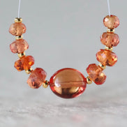 4.5mm 5mm Hot Pink Padparadscha Sapphire Beads Rondelle Faceted 8 PCs Gemstone for DIY Jewelry Making Supplies