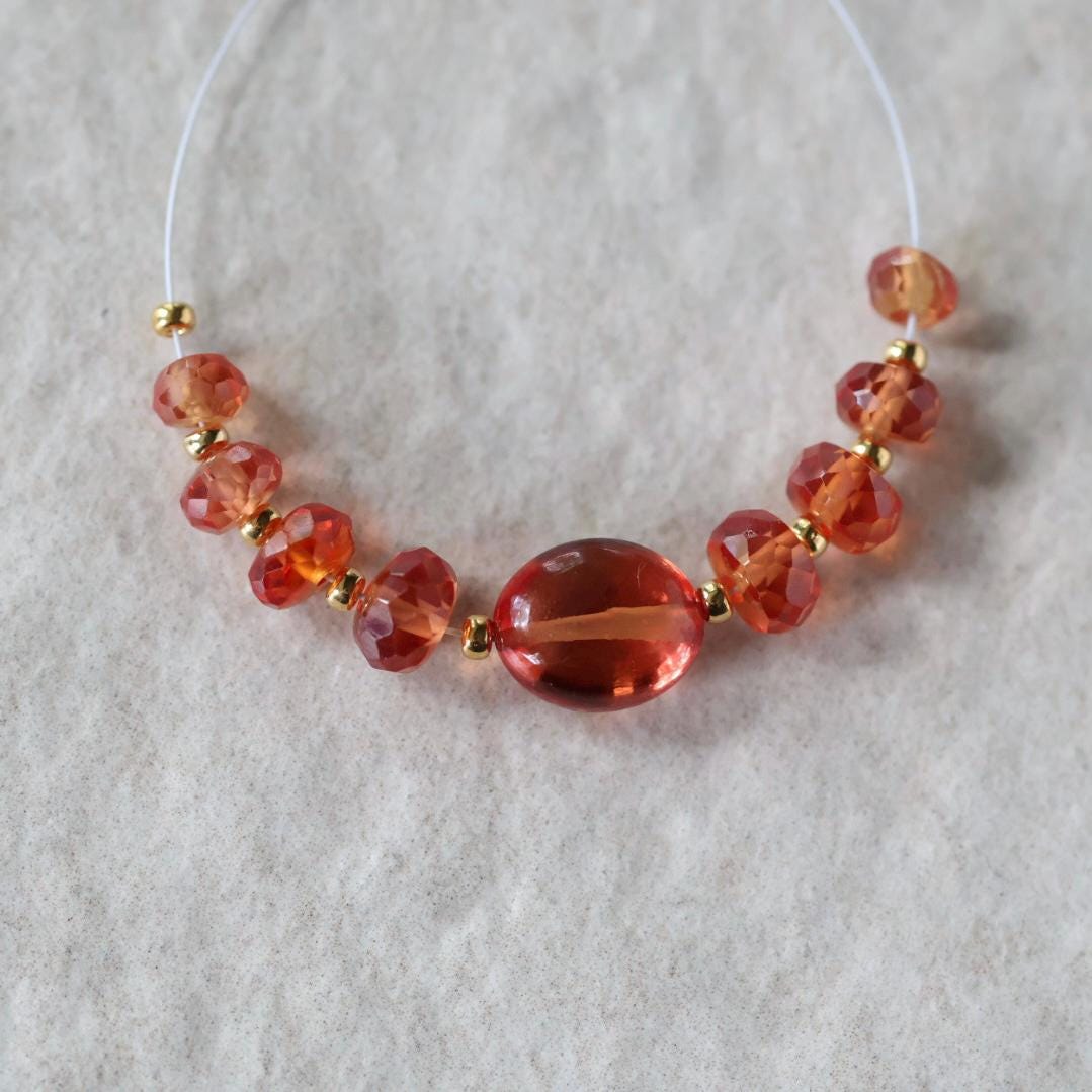 4.5mm 5mm Hot Pink Padparadscha Sapphire Beads Rondelle Faceted 8 PCs Gemstone for DIY Jewelry Making Supplies