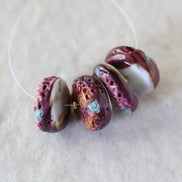 Large 17mm Purple Spiny Oyster Bead with Turquoise Inlay Heishi Beads Natural Shell for DIY Jewelry Making Supplies