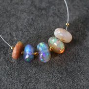 Large 10-11mm Ethiopian Opal Beads Natural Disco Welo Opal Genuine Bead For Jewelry Making Beading Craft Gift Beads October Birthstone