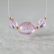 Natural Imperial Pink Topaz Oval Beads Smooth 3 Pcs Natural Gemstone Bead for DIY Jewelry Making