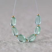 6mm Green Sapphire Beads Rondelle Faceted 9 PCs Gemstones for DIY Jewelry Making Supplies Earrings Necklace