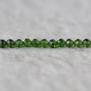 3.5mm AAA Chrome Diopside Beads Round Faceted Natural Green Gemstone for DIY Jewelry Making
