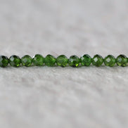 3.5mm AAA Chrome Diopside Beads Round Faceted Natural Green Gemstone for DIY Jewelry Making