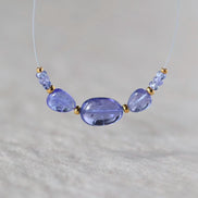 7mm AAA Tanzanite Beads Rondelle Smooth 4 Pcs Gemstone Beads for Silk Knotting Jewelry Making DIY Necklace Earrings