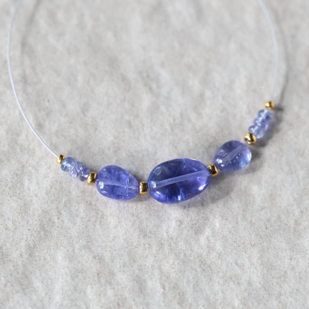 7mm AAA Tanzanite Beads Rondelle Smooth 4 Pcs Gemstone Beads for Silk Knotting Jewelry Making DIY Necklace Earrings