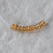 3.5mm Yellow Tourmaline Smooth Rondelle Beads 6 PCs Sunshine Yellow Genuine Gemstone Beads DIY Jewelry Making Gift October Birthstone