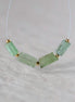Green Tourmaline Tube Beads Sticks 2 PCs Genuine Gemstone Beads DIY Jewelry Making Gift October Birthstone