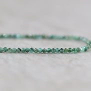 2mm Natural Emerald Beads Faceted Round 15” Raw Emerald Gemstone For FIY Jewelry Making Supplies Beading