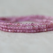 1.9mm AAA Malaya Pink Garnet Beads Faceted 15” Natural Malaya Garnet Spacer Gemstone Beads DIY Jewelry Making Necklace Earrings