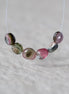 Tourmaline Oval Beads Smooth 6 PCs Genuine Bi Color Tourmaline Natural Gemstone for DIY Jewelry Making