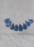 Blue Kyanite Matte Briolette Beads Teardrops Drops 6-7mm 8 Pcs Genuine Gemstone Beads DIY Jewelry Making Beading Craft Supplies Earrings