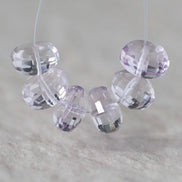 9mm Natural Pink Amethyst Rondelle Beads Checker Faceted Gemstone for DIY Jewelry Making Earrings Pendants February Birthstone