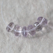 9mm Natural Pink Amethyst Rondelle Beads Checker Faceted Gemstone for DIY Jewelry Making Earrings Pendants February Birthstone