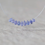 Tiny 3mm AAA Tanzanite Beads Smooth Drops Briolette 9 Pcs Natural Purple Gemstone for DIY Jewelry Making Necklace Earrings