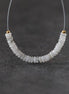 4mm Rare Albite Beads Faceted Rondelle Slices Genuine 2" White Gemstone Beads for DIY Jewelry Making Crafter Gift