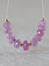 6-5mm Natural AAA Myanmar Pink Sapphire Beads Faceted Rondelle 11 PCs Gemstone for DIY Jewelry Making Supplies