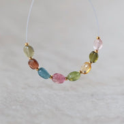 Multi Color Tourmaline Oval Beads Smooth 8 PCs Natural Gemstone DIY Jewelry Making Supplies