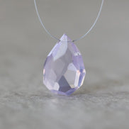 17mm Natural Scapolite Briolette Bead Faceted Teardrop Drop Lavender Quartz Gemstone for DIW Jewelry Making