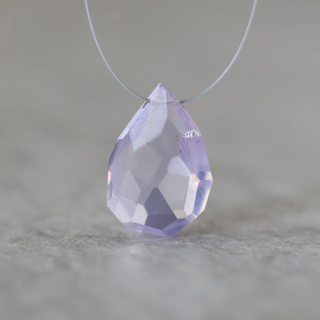 17mm Natural Scapolite Briolette Bead Faceted Teardrop Drop Lavender Quartz Gemstone for DIW Jewelry Making