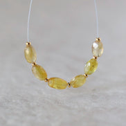 Yellow Sapphire Bead Oval Faceted 5x7mm Nugget Stone Chunk Gemstone Bead for Jewelry Making Beading Craft Gift Bead