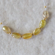 Yellow Sapphire Bead Oval Faceted 5x7mm Nugget Stone Chunk Gemstone Bead for Jewelry Making Beading Craft Gift Bead