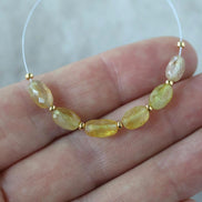 Yellow Sapphire Bead Oval Faceted 5x7mm Nugget Stone Chunk Gemstone Bead for Jewelry Making Beading Craft Gift Bead