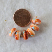 Large 10mm Spiny Oyster Bead with Turquoise Inlay Heishi Beads Natural Shell for DIY Jewelry Making Supplies