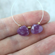 Natural Ruby Briolette Beads Faceted Heart Shape Drop 9 Genuine Untreated Ruby for DIY Jewelry Making