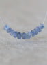 3.5-4mm Natural Burmese Blue Sapphire Beads Faceted Rondelle 1” Genuine Gemstone Beads for DIY Jewelry Making Supplies