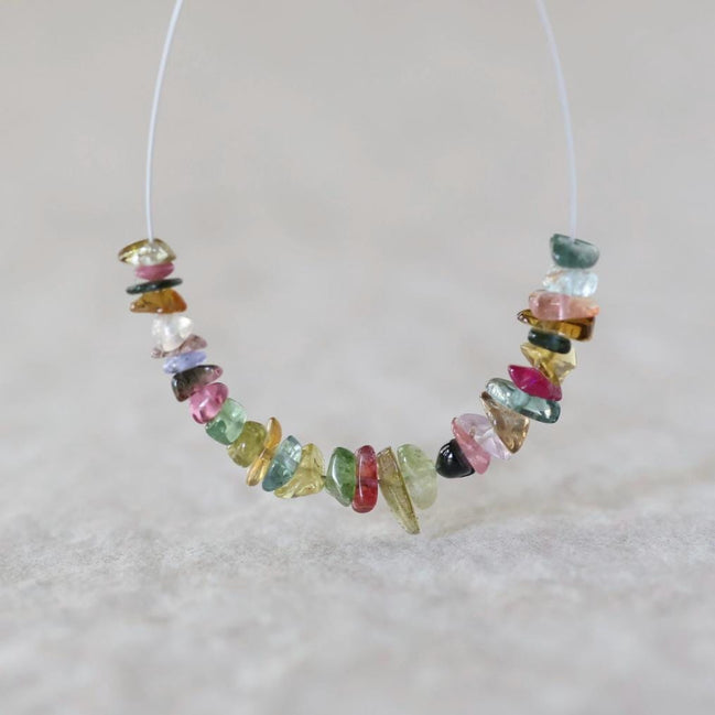 Tiny Rare Congo Multi Tourmaline Beads Chips Colorful Nuggets 2” Natural Gemstone for DIY Jewelry Making