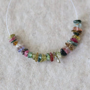 Tiny Rare Congo Multi Tourmaline Beads Chips Colorful Nuggets 2” Natural Gemstone for DIY Jewelry Making