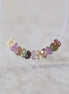 4mm Natural Multi Sapphire Beads Faceted Rondelle 1” Colorful Sapphire Gemstone for DIY Jewelry Making