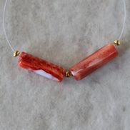 Natural Spiny Oyster Shell Tube Bead Smooth Natural Shell Accent Beads for DIY Jewelry Making