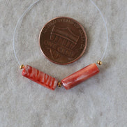 Natural Spiny Oyster Shell Tube Bead Smooth Natural Shell Accent Beads for DIY Jewelry Making