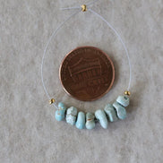 Rare Ice Blue Lone Mountain Turquoise Nugget Beads Smooth 5-6mm 8 PCs Nevada Turquoise Gemstone Beads DIY Jewelry Making