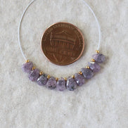 Tiny Natural Purple Sapphire Beads Faceted Briolettes Teardrops Drops 10 Pcs 5-6mm Gemstone for DIY Jewelry Making