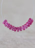 4mm Hot Pink Padparadscha Sapphire Beads Faceted Rondelle 1” Gemstone for DIY Jewelry Making Supplies