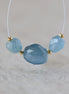 Santa Maria Aquamarine Oval Faceted Beads Nuggets Stone Chunk 6-11mm 3 PCs Gemstone for DIY Jewelry Making