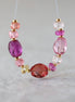 Padparadscha Sapphire Beads Oval Faceted Rondelle Pink Orange Gemstone for DIY Jewelry Making Supplies Necklace