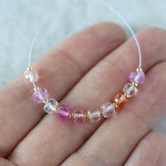 5mm Padparadscha Sapphire Beads Pastel Pink Peach Rondelle 10 PCs Faceted Genuine Gemstone Beads Jewelry Making Gift September Birthstone
