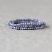 2.8mm Natural Lavender Blue Sapphire Beads Faceted Rondelle Gemstone for DIY Jewelry Making