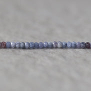 2.8mm Natural Lavender Blue Sapphire Beads Faceted Rondelle Gemstone for DIY Jewelry Making